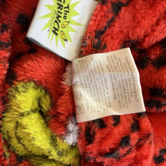 Dr Suess‎ The Grinch Pajama Pants Adult Large Red Bottom Drawstring Fleece - Picture 7 of 7